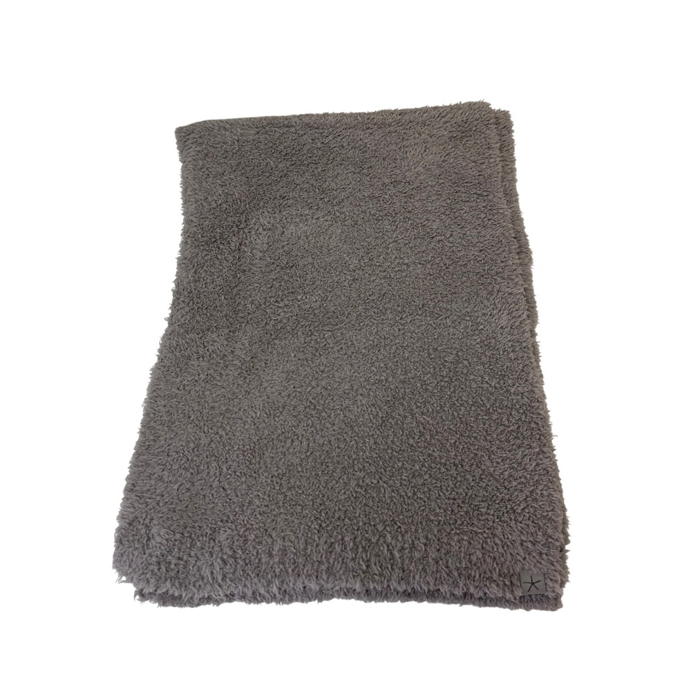 Barefoot Dreams CozyChic Scarf Gray Plush Microfiber Knit BDWCC2588 13x76